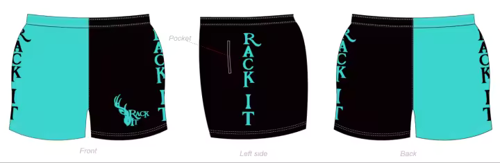 Two Toned Football Shorts Adult (Blue)