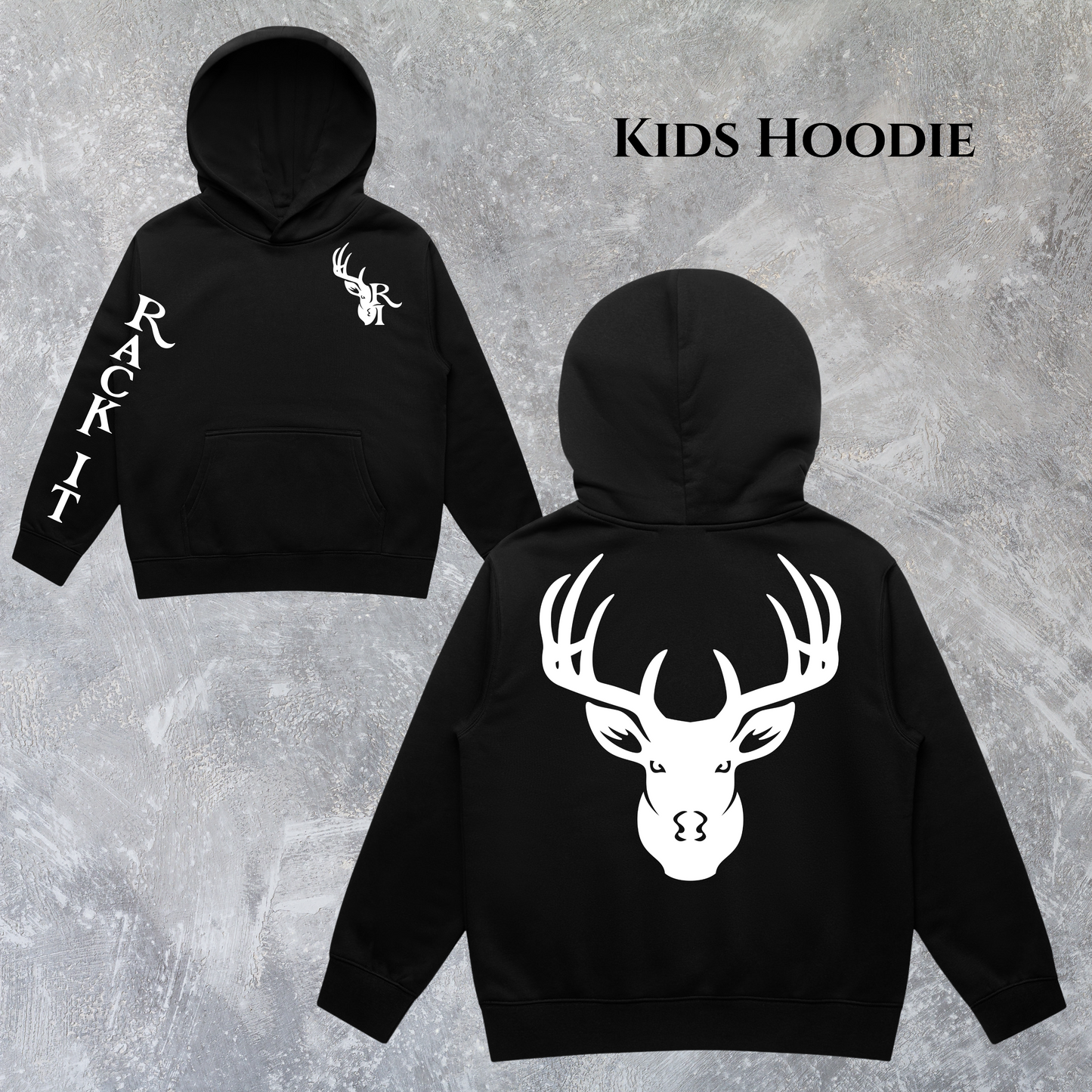 Kids Hoodie Black/White