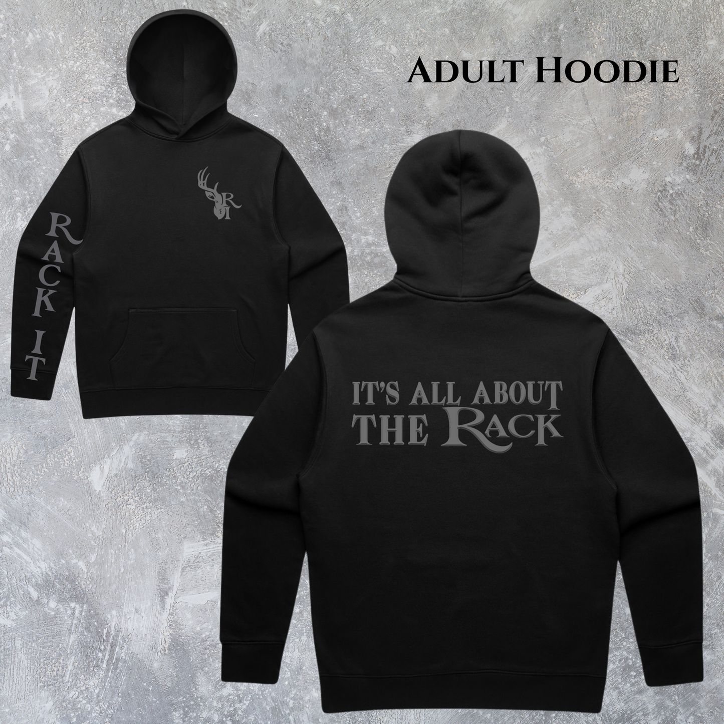 All About The Rack Hoodie - Black/Grey