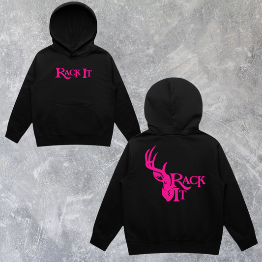 Kids Hoodie Black/Pink Rack It