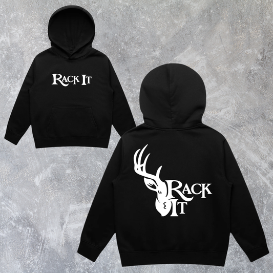 Kids Hoodie Black/White Rack It
