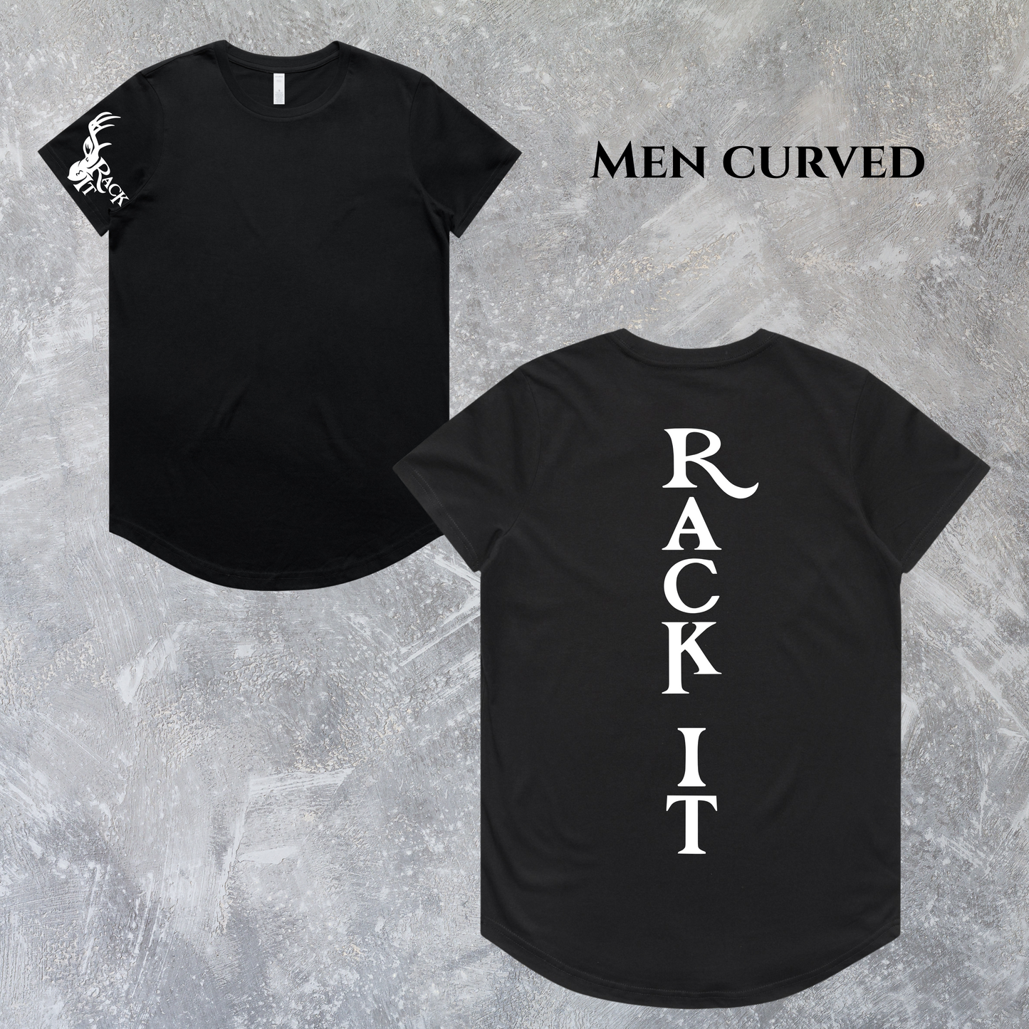 Men's Curved Tee Black