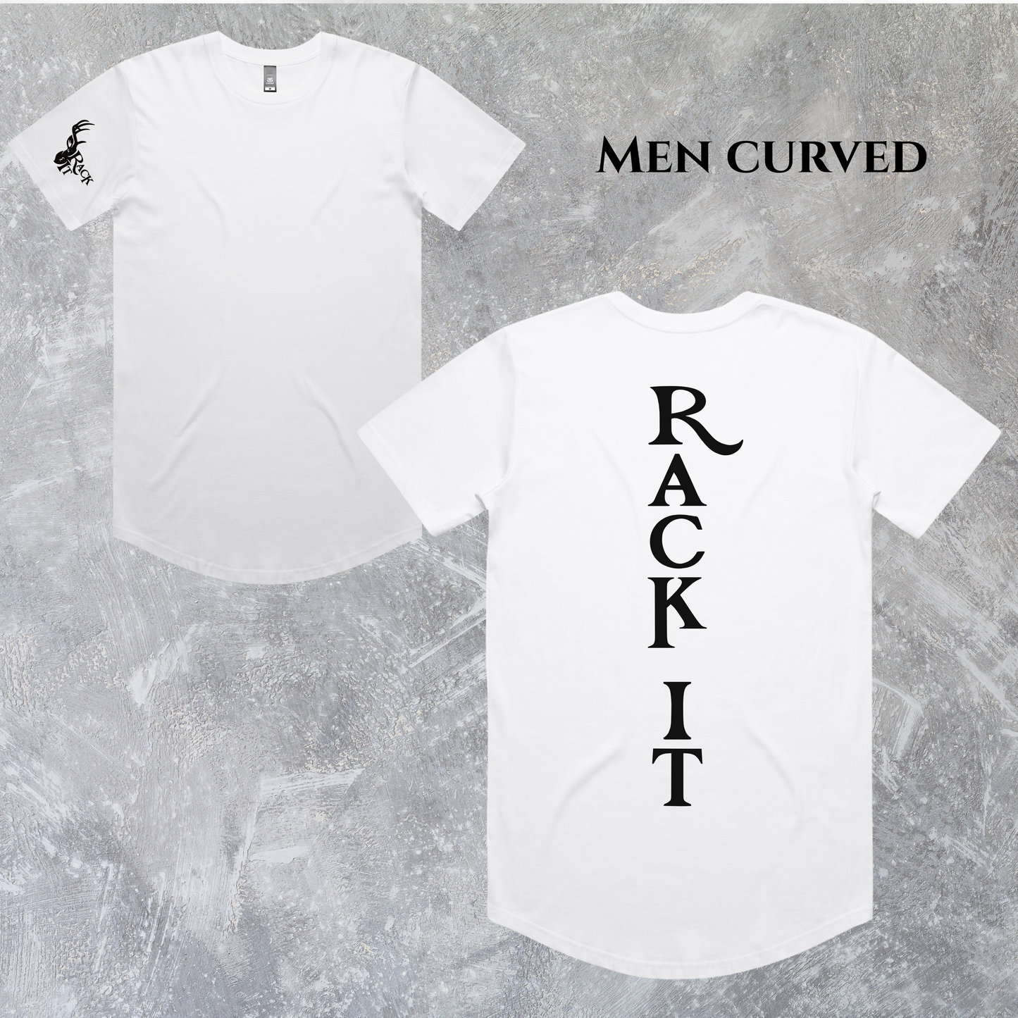 Men's Curved Tee White