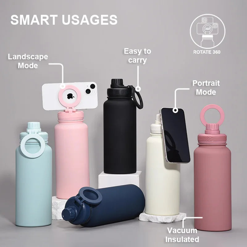 Magnetic 1L Stainless steel Drink Bottle