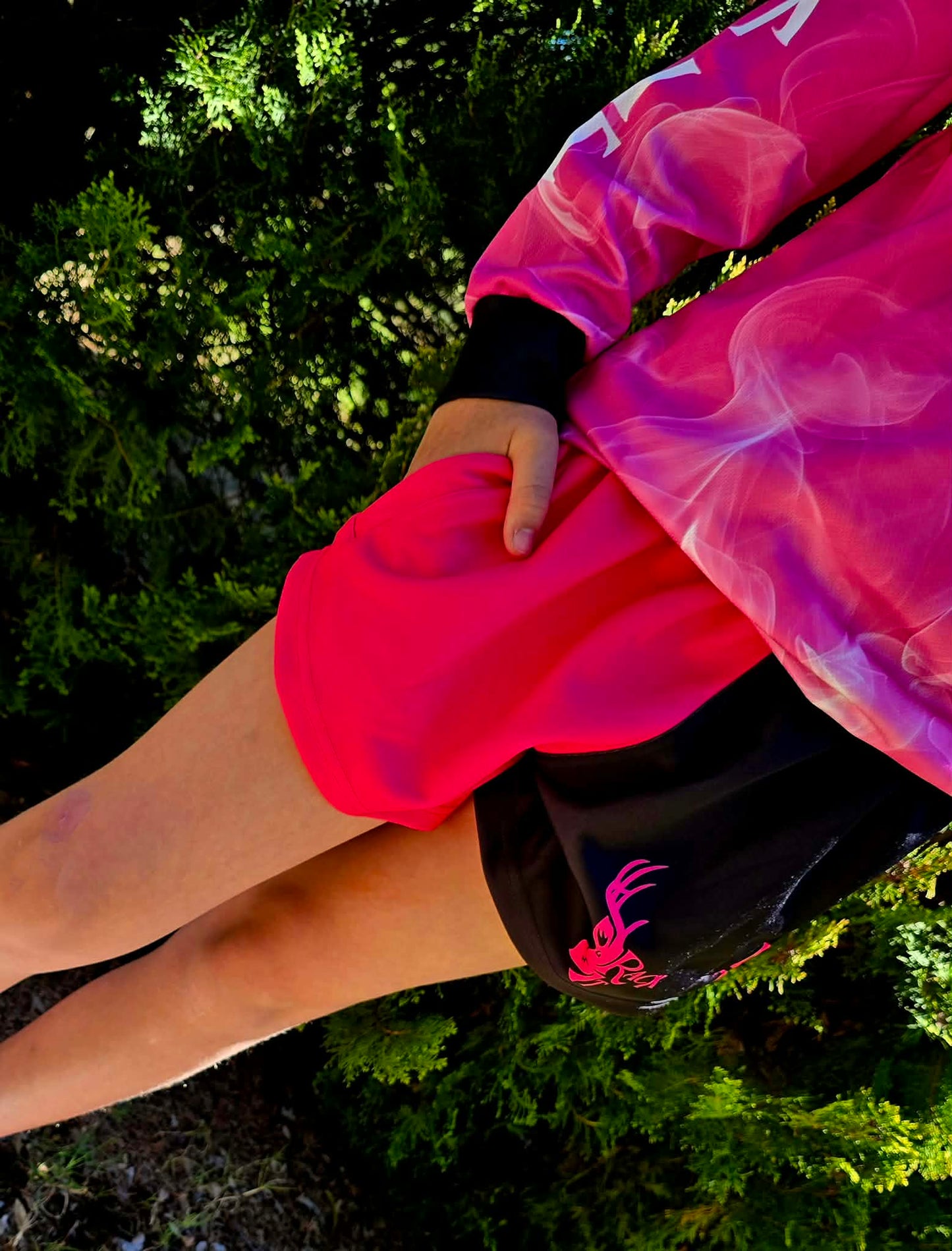 Two Toned Football Shorts Kids (Pink)