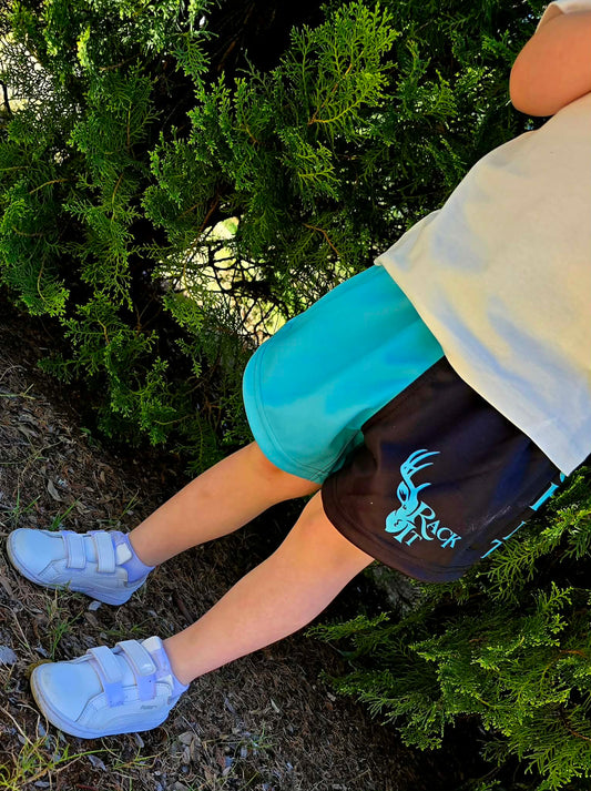 Two Toned Football Shorts Kids (Blue)